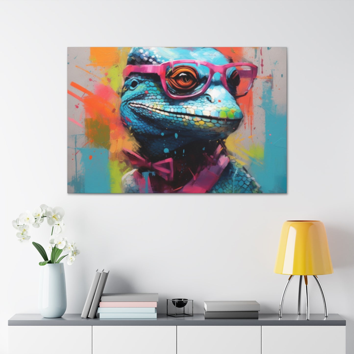 Hey, Hey, Hey, Lizard With Style- Large Wall Art