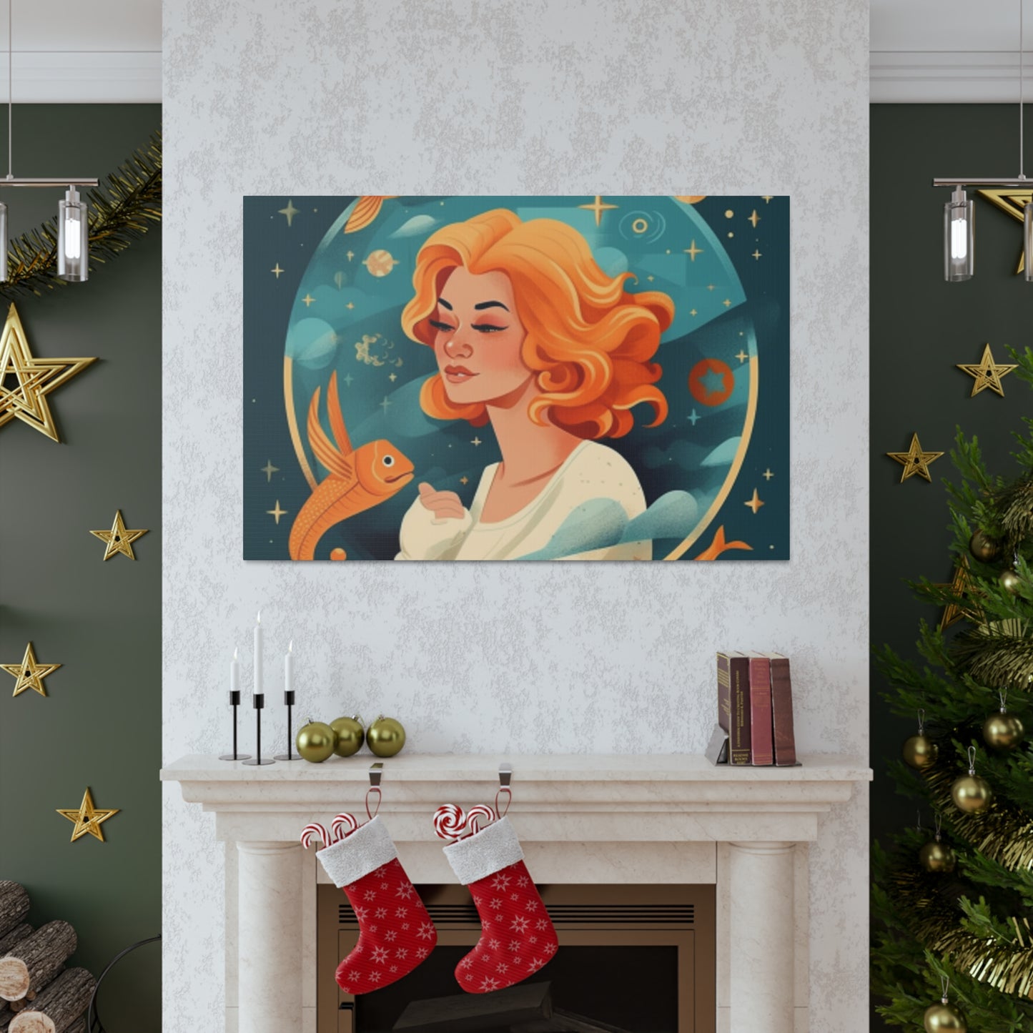 Lofi, Astrology, Dreaming Of Aquarius - Large Wall Art