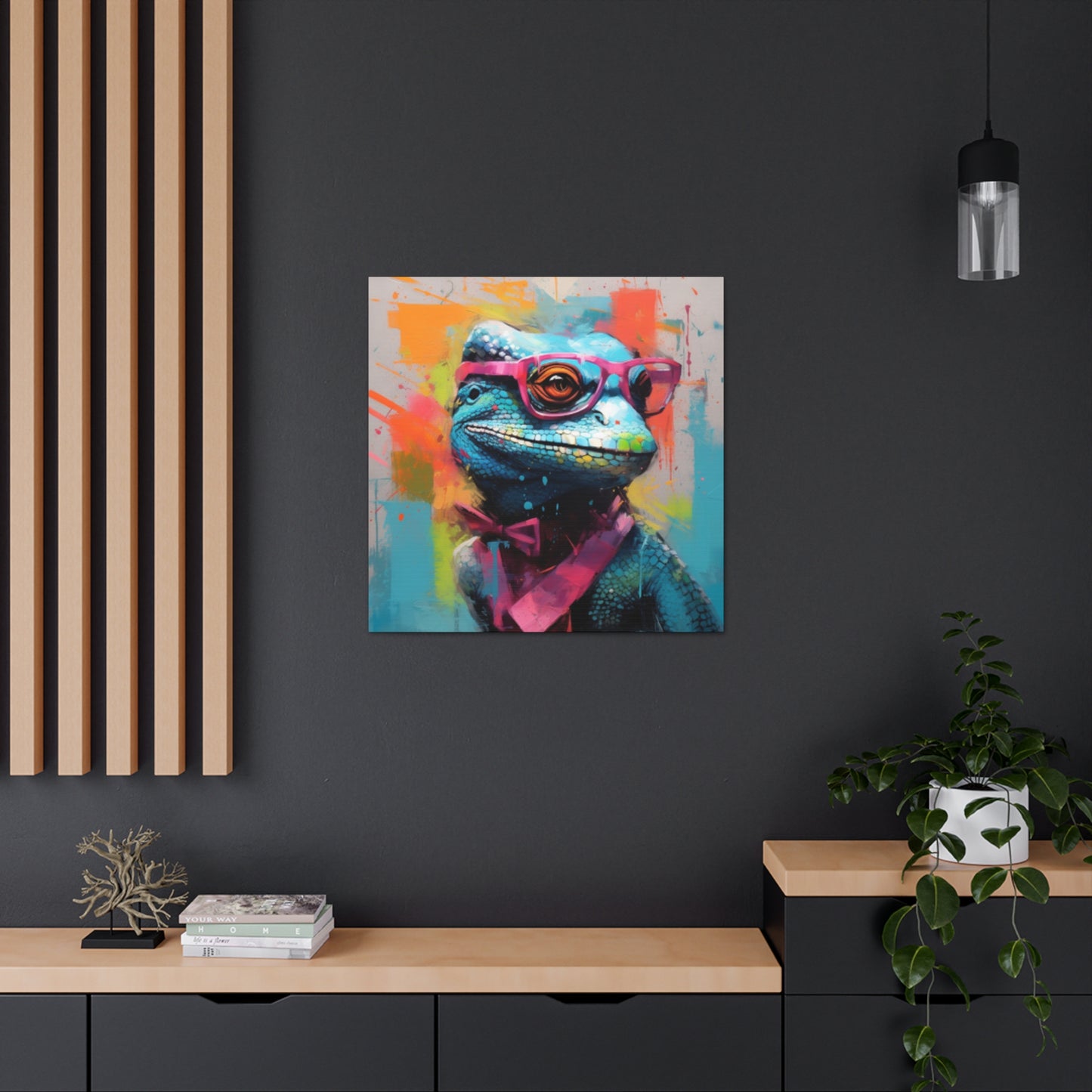 Hey, Hey, Hey, Lizard With Style- Large Wall Art
