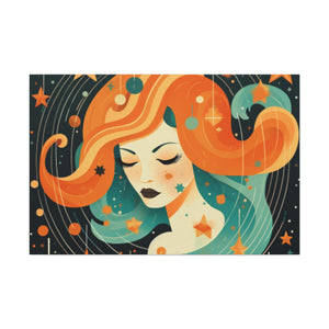 Lofi, Astrology, Dreaming Of Dreaming Aquarius - Large Wall Art