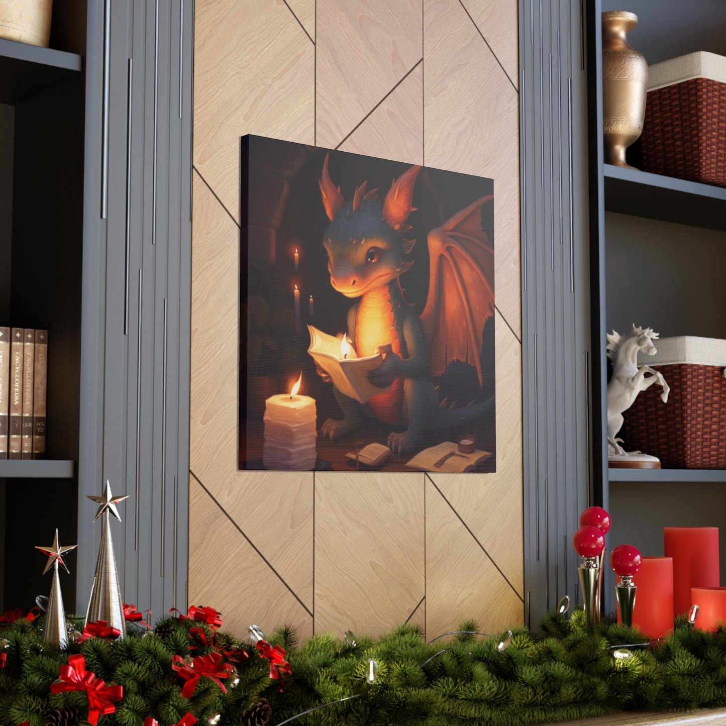How Fire Dragon Reads At Night- Large Wall Art