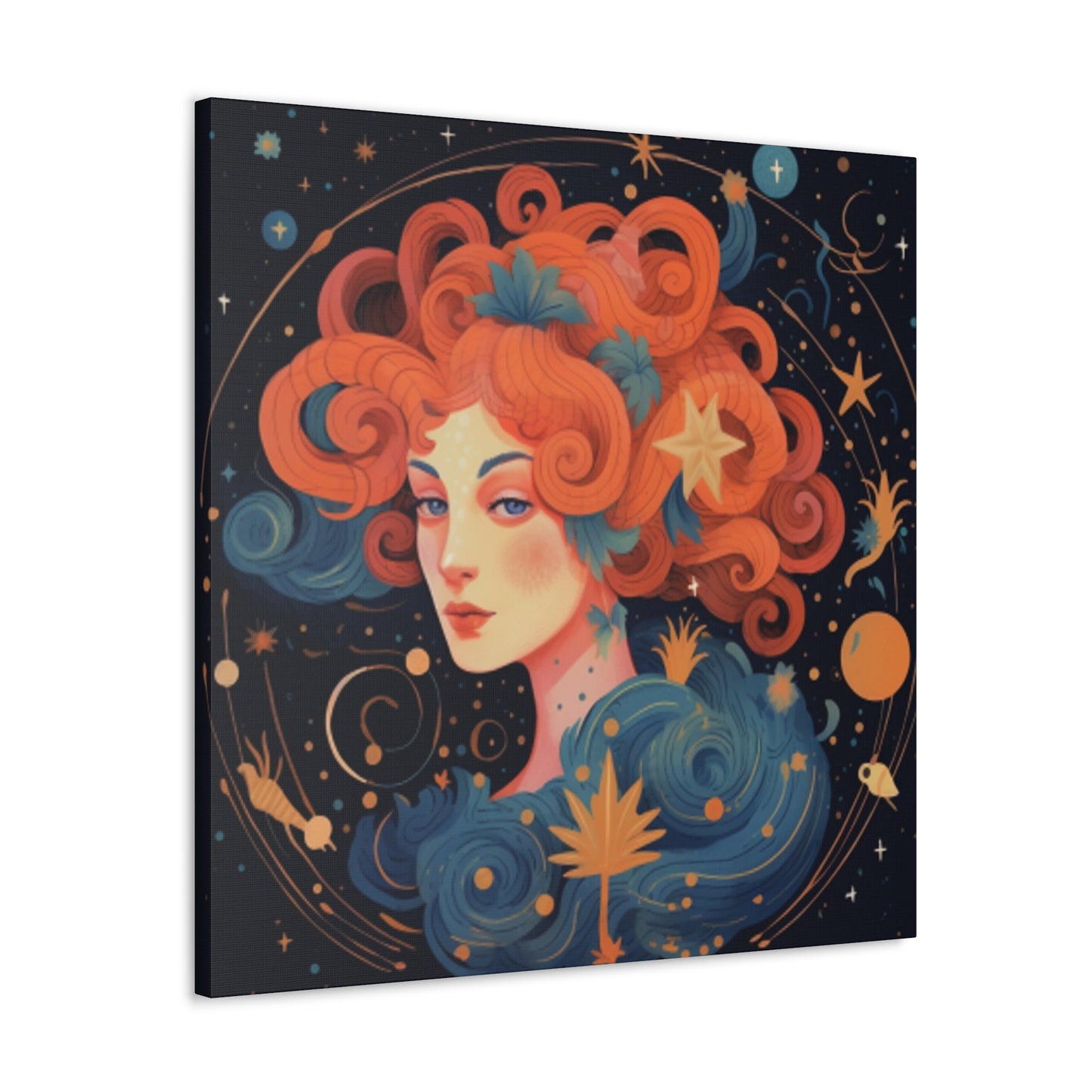 Lofi, Astrology, Dreaming Of A Aqua Aquarius - Large Wall Art