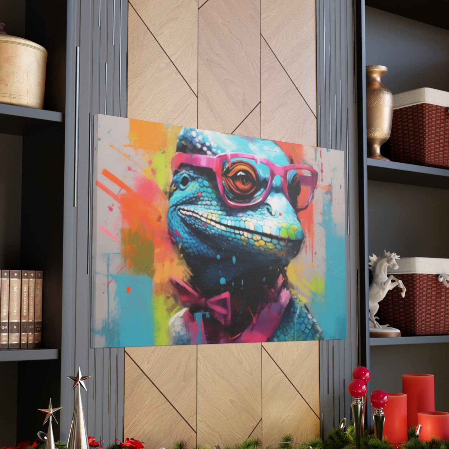 Hey, Hey, Hey, Lizard With Style- Large Wall Art