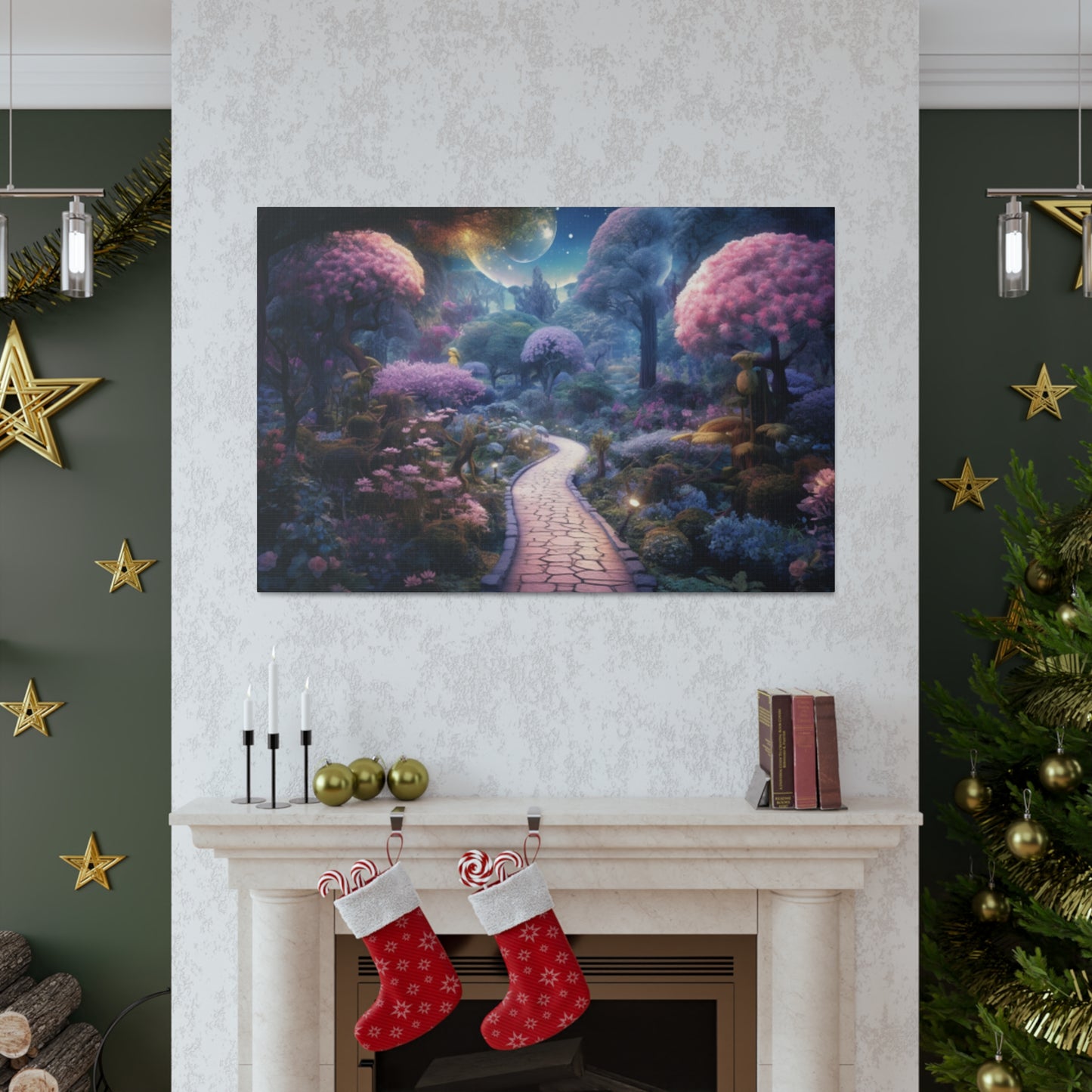 Late Night Stroll In A Magical World- Large Wall Art