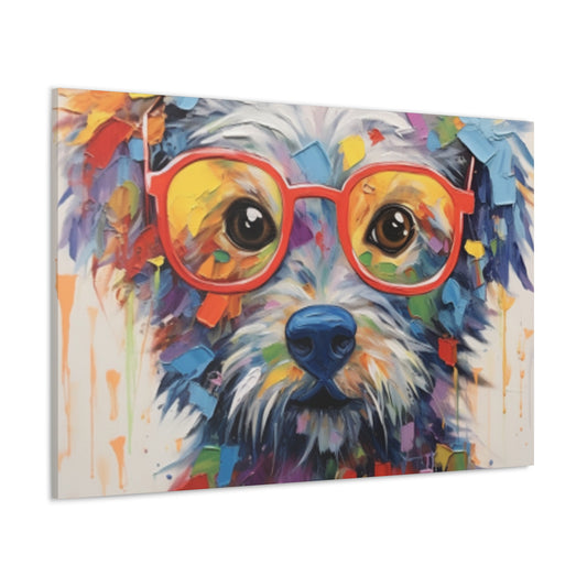 Crilli0n_a_painting_is_available_of_a_dog_that_has_colorful_gla_baba0880-4839-434a-86ef-a67a0cf0fd6e- Large Wall Art