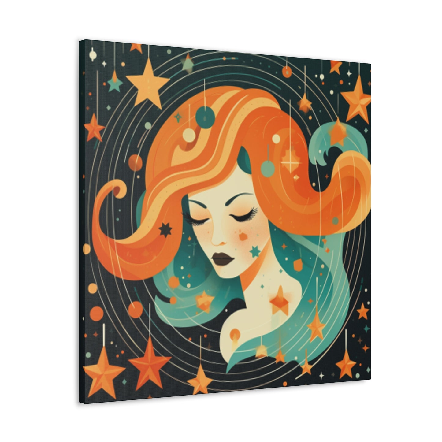Lofi, Astrology, Dreaming Of Dreaming Aquarius - Large Wall Art