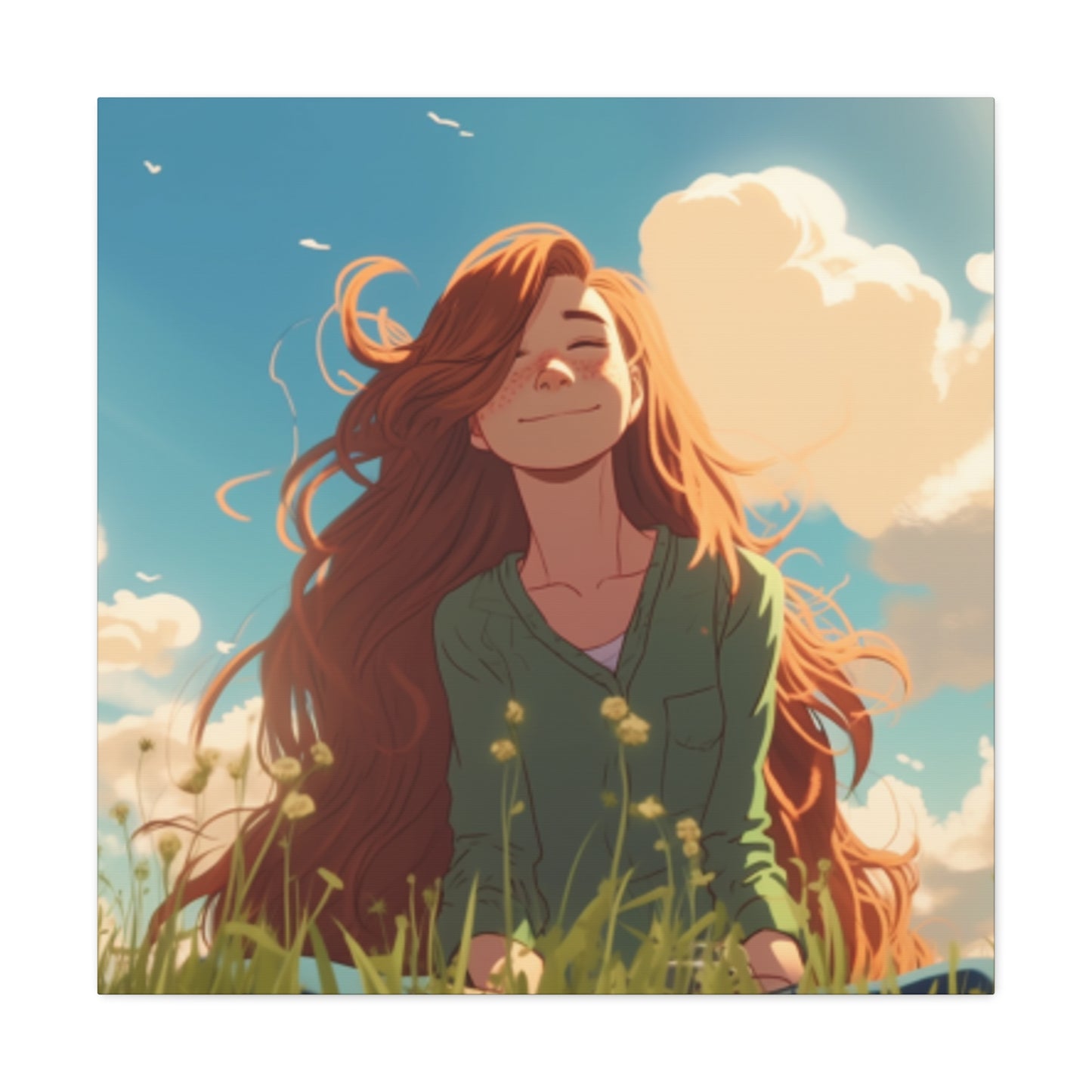 Enjoying Grass And Warm Sun- Large Wall Art