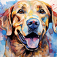 Watercolor Colorful Labrador