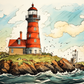 Watercolor Lighthouse