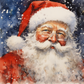 Snowy Watercolor Santa Clause  Diamond Painting Kits