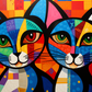 Bold Siamese Cats  Diamond Painting Kits