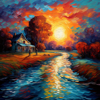 Cabin On A Golden Evening