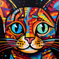 Bold Blue Eyed Bengal Cat  Diamond Painting Kits