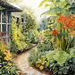 Watercolor Home Garden