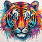 Vibrant Watercolor Tiger