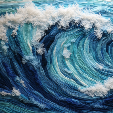 Embroidery Vibe Ocean Wave
