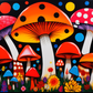 Bold Vivid Fun Mushrooms
