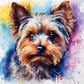 Yorkie Fun Watercolors