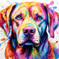 Labrador In Colorful Watercolor