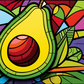 Fun Colorful Avocado