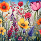 Watercolor Springtime Wildflowers