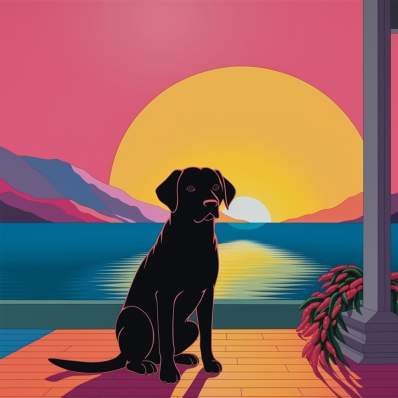 Doggy At Sunset