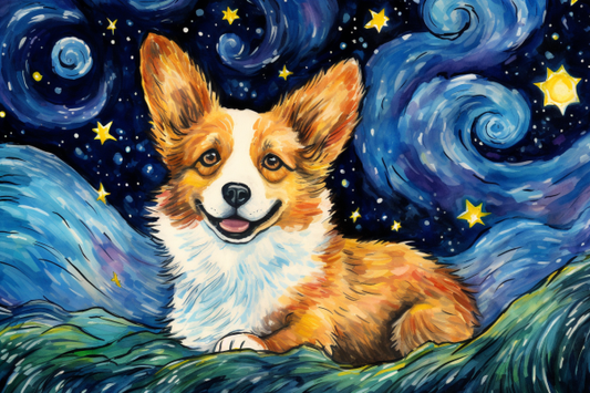 Starry Night Corgi