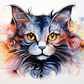 Watercolor Artsy Kitty Diamond Painting Kits