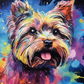 Adorable Yorkie Fun Colors  Diamond Painting Kits