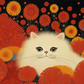 Happy White Persian Cat Diamond Painting Kits