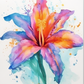 Watercolor Water Lily