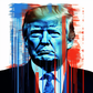 White Red And Blue Donald Trump  Diamond Painting Kits