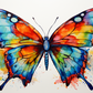Pretty Colorful Watercolor Butterfly   Diamond Painting Kits