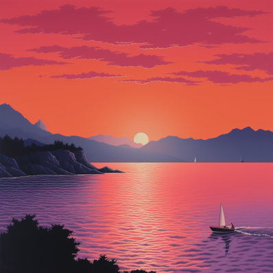 Sunset Seaside Haze