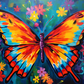 Beautiful Colored Butterfly And Flowers  Diamond Painting Kits
