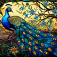 Stained Glass Vibe Peacock  Diamond Painting Kits