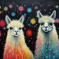 Fluffy Coloful Mexican Llamas