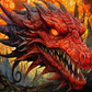Raging  Red Dragon  Diamond Painting Kits