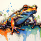 Color Splash Watercolor Frog
