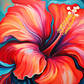 Vividly Red Hibiscus