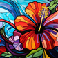 Amazing Stained Glass Hibiscus