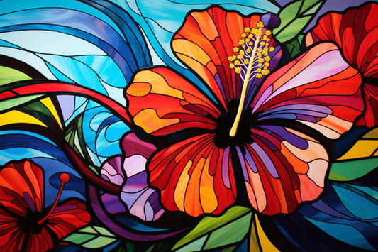Amazing Stained Glass Hibiscus