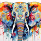 Fun Watercolor Elephant  Diamond Painting Kits