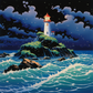 Lighthouse On A Beautiful Night