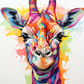 Pretty Giraffe Watercolor