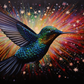 Amazing Hummingbird And Stars