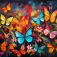 Colorful Butterflies In Spring Field  Diamond Painting Kits