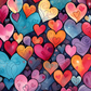Many Watercolor Hearts  Diamond Painting Kits