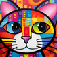 Bold Colorful Persian Cat  Diamond Painting Kits