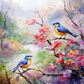 Watercolor Friendly Birds